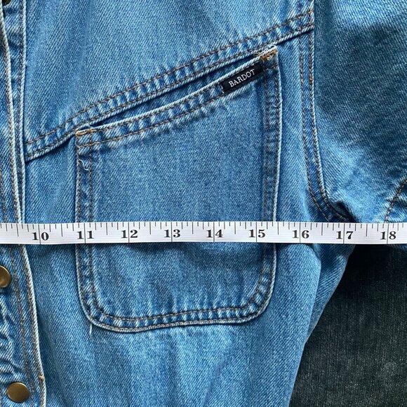 Bardot x Anthropologie Button-Front Denim Mini Dress, Size 6 - Picture 8 of 8